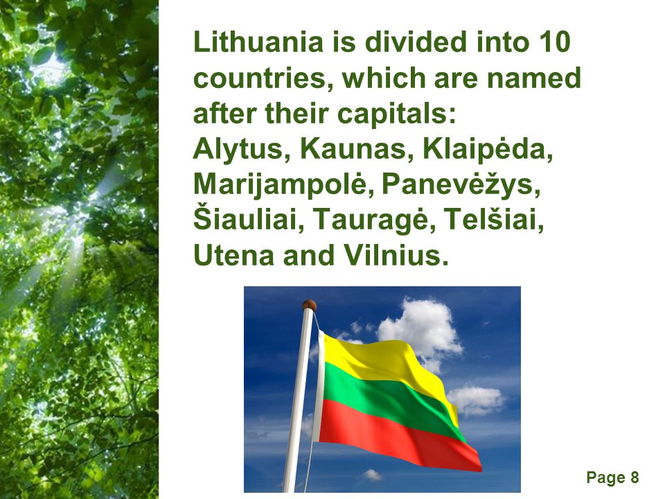 Free Powerpoint Templates Page 1 LITHUANIA by Rita Adomonienė. - ppt  download