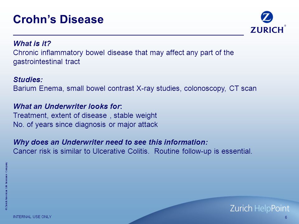 © Zurich American Life Insurance Company INTERNAL USE ONLY 6 What is it.
