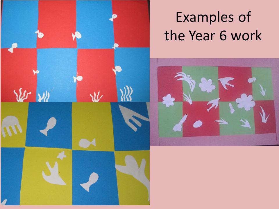Examples of the Year 6 work