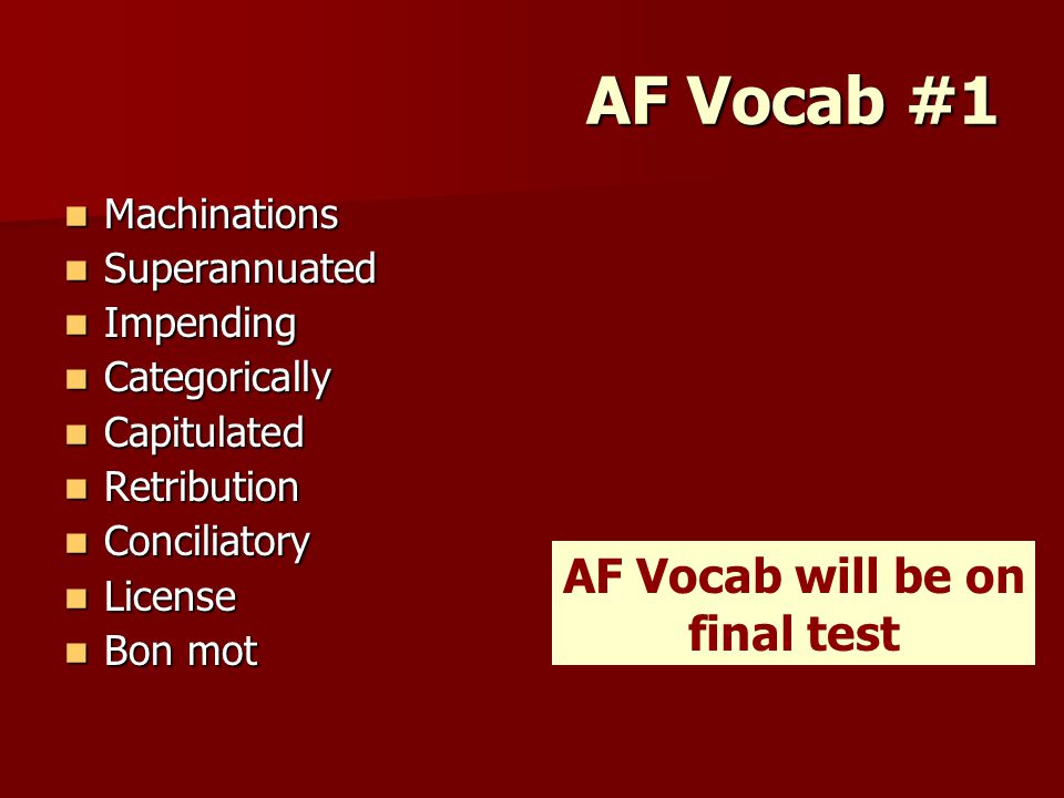 Animal Farm Vocab #3 Practice Take out a piece of binder paper. - ppt  download