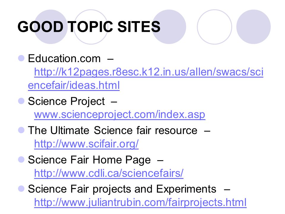 College science fair projects juliantrubin