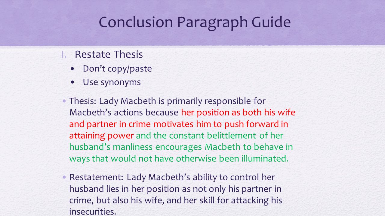 lady macbeth conclusion