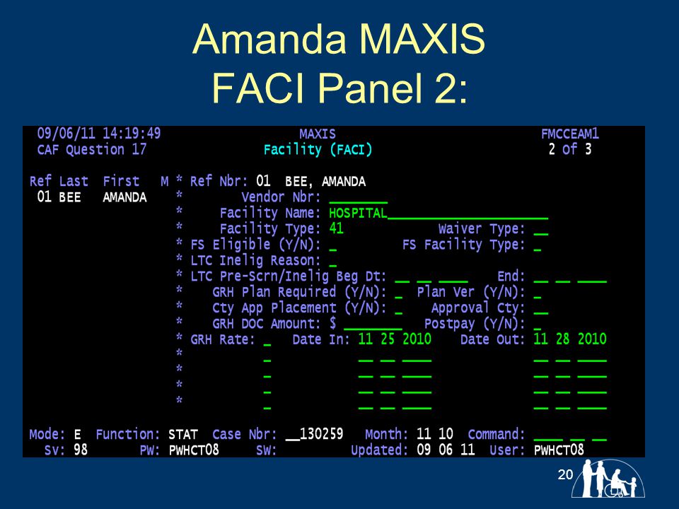 Amanda MAXIS FACI Panel 2: 20