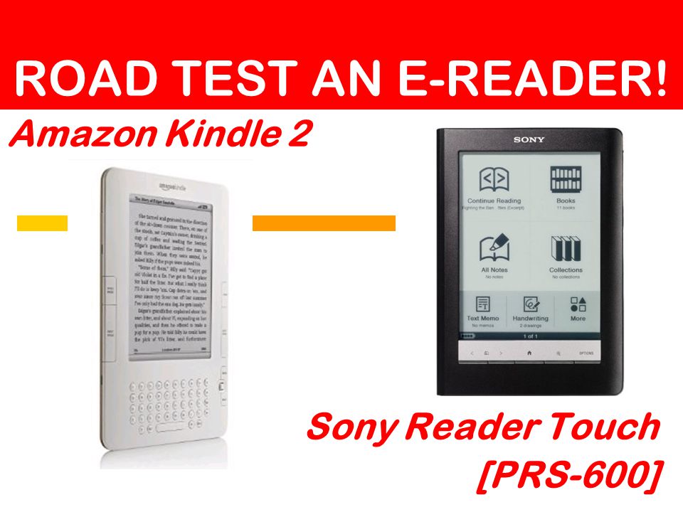 Amazon Kindle 2 Sony Reader Touch [PRS-600] ROAD TEST AN E-READER!