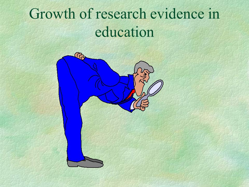 Growth of research evidence in education