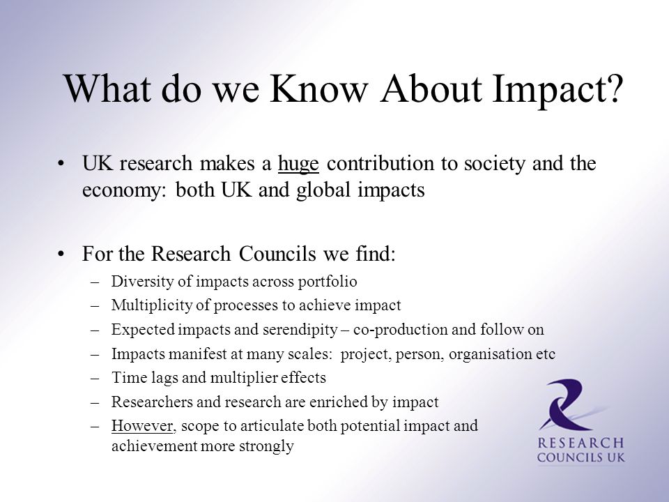 What do we Know About Impact.