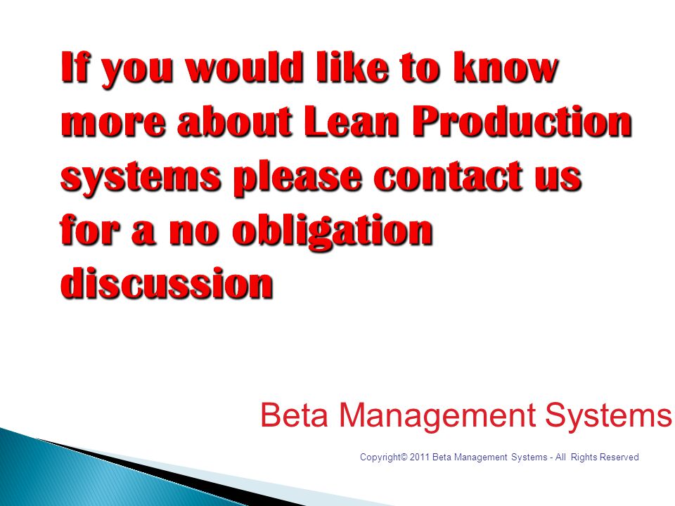 Beta Management Systems Copyright© 2011 Beta Management Systems - All Rights Reserved