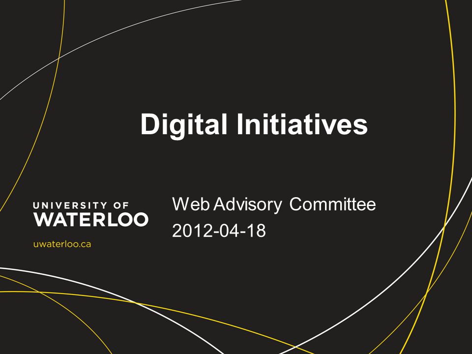 Digital Initiatives Web Advisory Committee