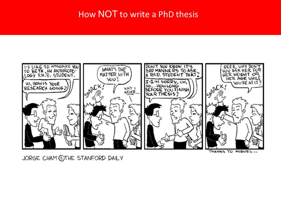how not to write a phd thesis