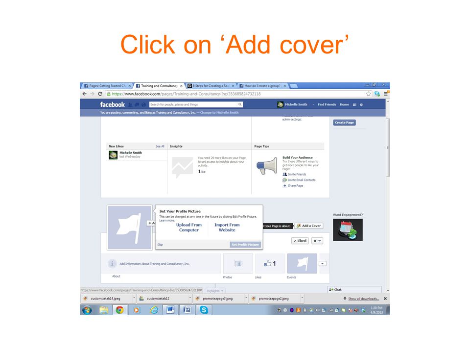 Click on ‘Add cover’