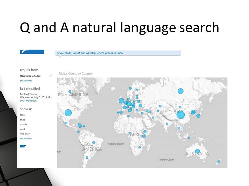 Q and A natural language search