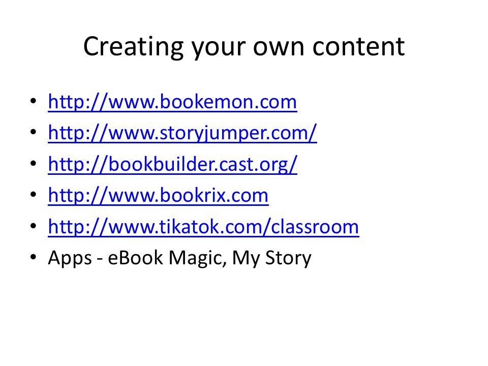 Creating your own content Apps - eBook Magic, My Story