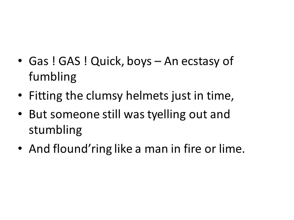 Gas . GAS .