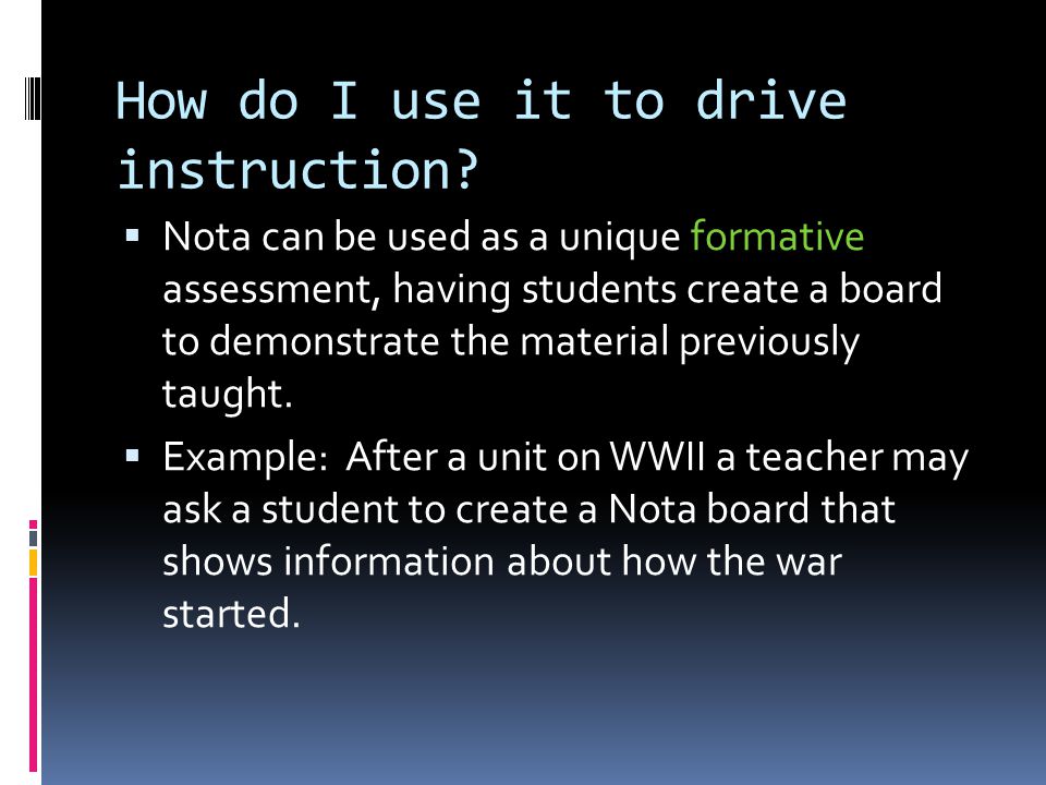 How do I use it to drive instruction.