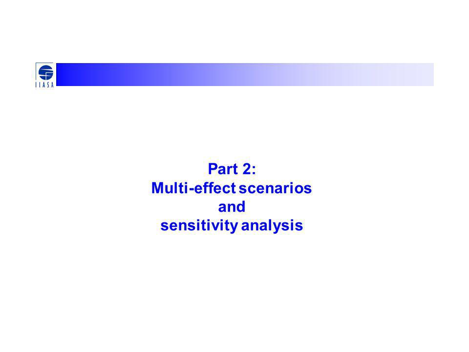 Part 2: Multi-effect scenarios and sensitivity analysis