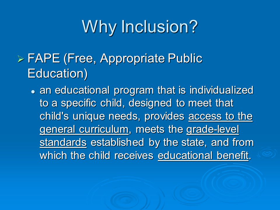 Why Inclusion.