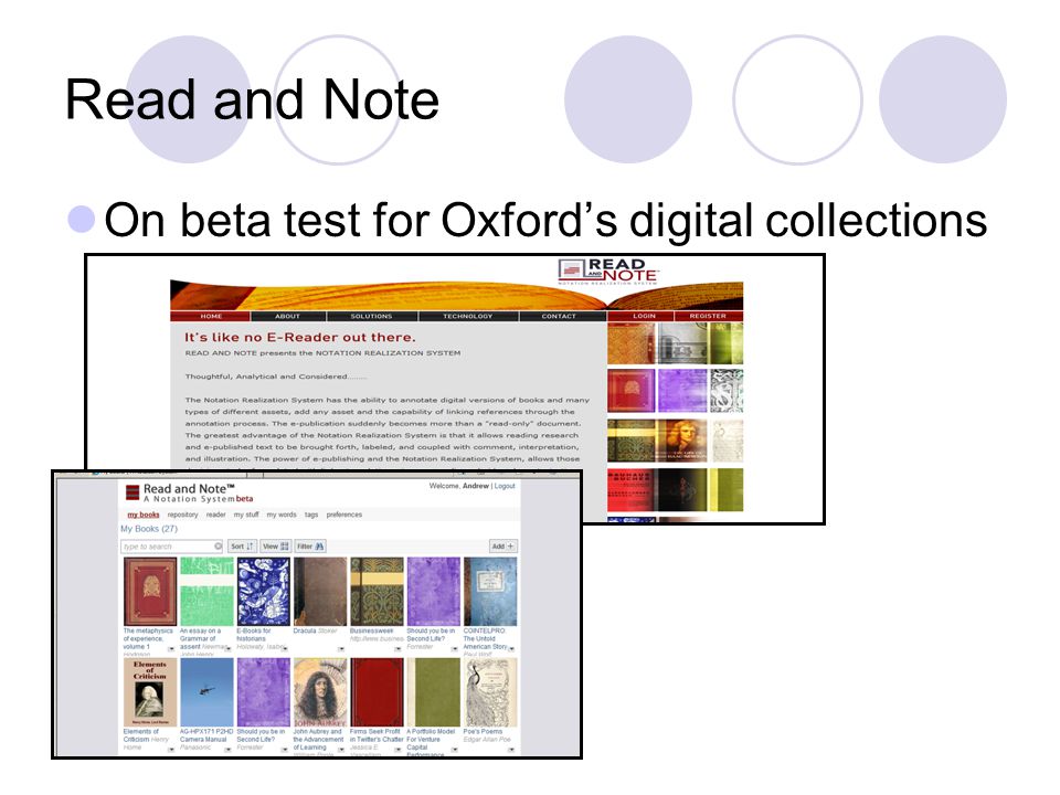 Read and Note On beta test for Oxford’s digital collections