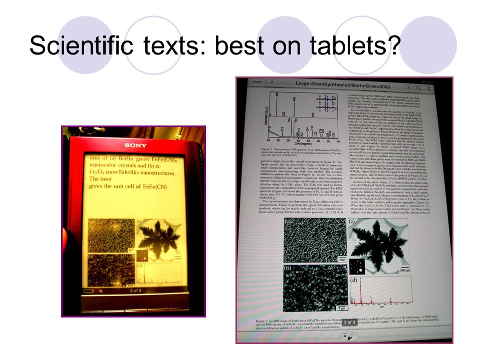 Scientific texts: best on tablets