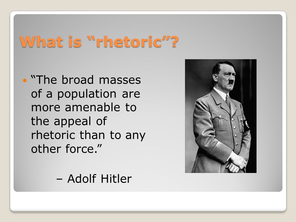 What is rhetoric .