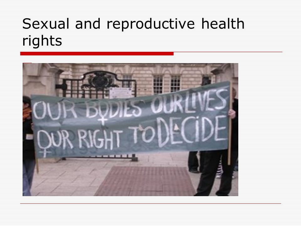 Sexual and reproductive health rights oo