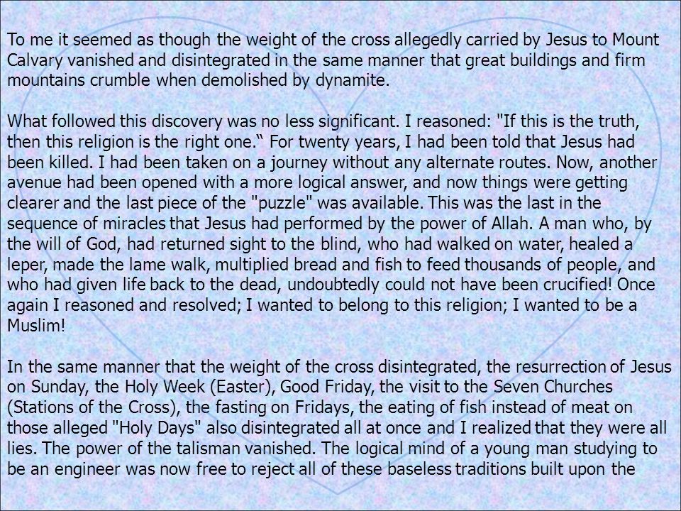 My Final Step Toward Islam: The Influence of Jesus on My Conversion ...