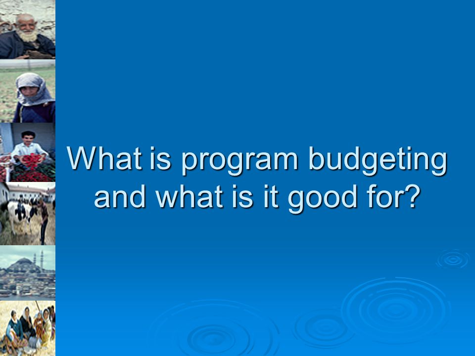 What is program budgeting and what is it good for