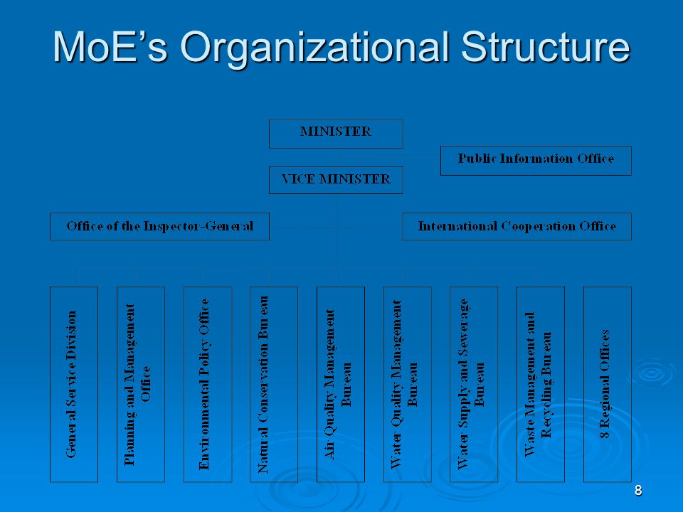 8 MoE’s Organizational Structure