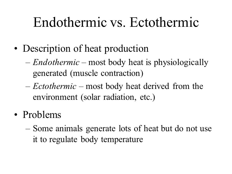 Homeothermic vs.