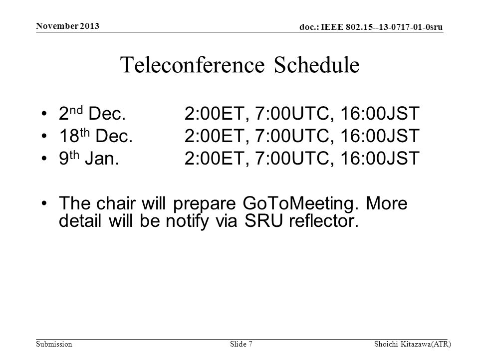 doc.: IEEE sru Submission 2 nd Dec.