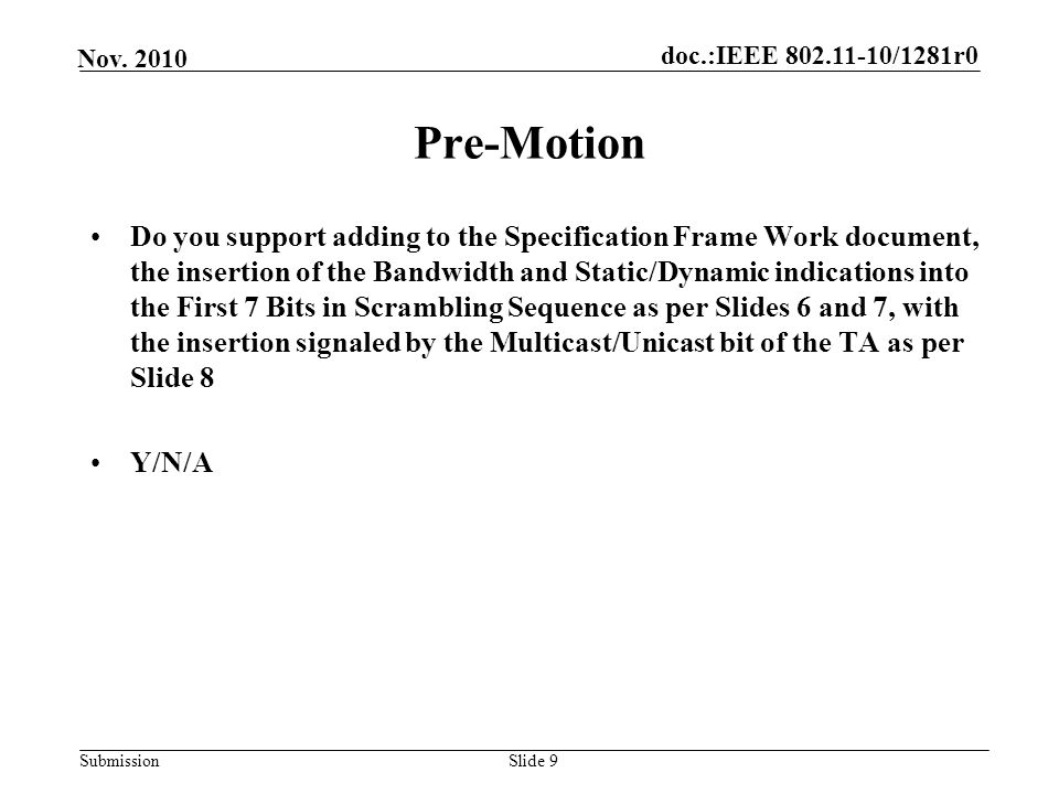 doc.:IEEE /1281r0 Submission Nov.