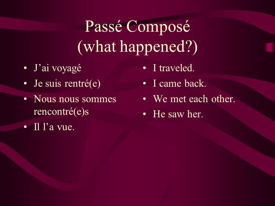 Nous nous étions rencontré