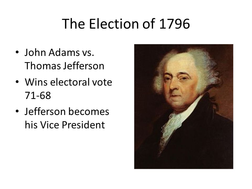 The Election of 1796 John Adams vs.