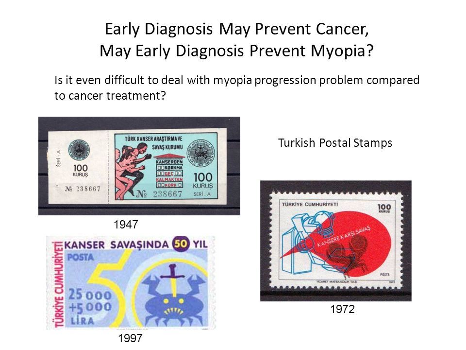 Early Diagnosis May Prevent Cancer, May Early Diagnosis Prevent Myopia.