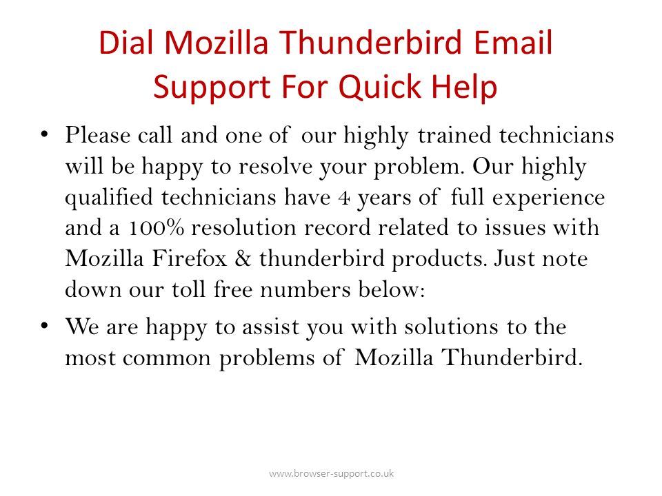 mozilla thunderbird problems