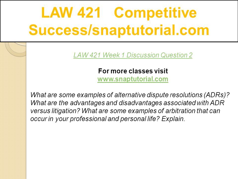 Law 421 competitive success snaptutorial ppt download