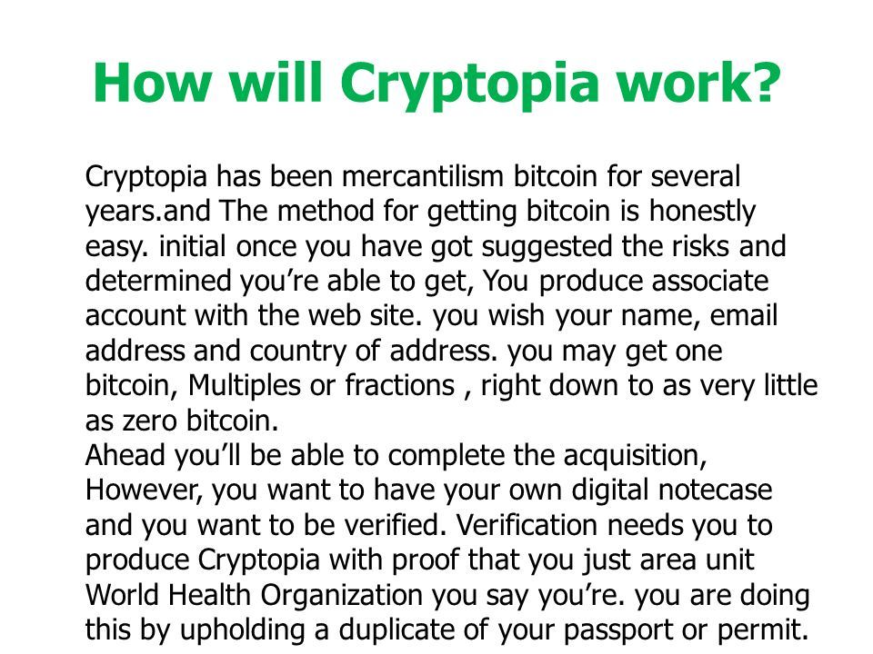 Welcome to cryptopiawallet how to get bitcoin with coinmama for