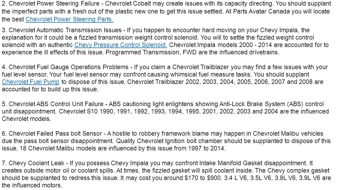 At Parts Avatar Chevy For All Models And Best In Cl 3 2