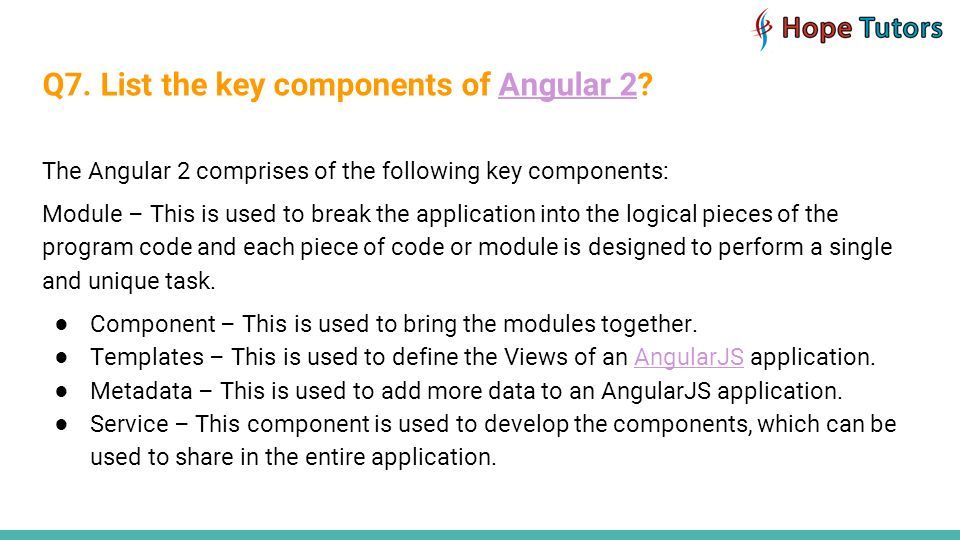 Angularjs interview questions and answers by hope tutors ppt download