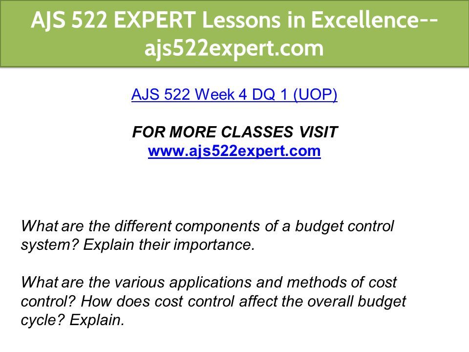 AJS 522 EXPERT Lessons In Excellence Ajs522expert Ppt Download ajs-522-expert-lessons-in-excellence-ajs522expert-ppt-download