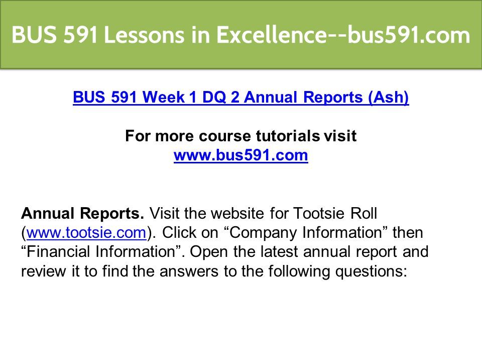 Bus 591 lessons in excellence bus591 bus 591 entire course ash