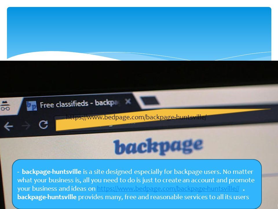 - backpage-huntsville is a site designed especially for backpage users. 