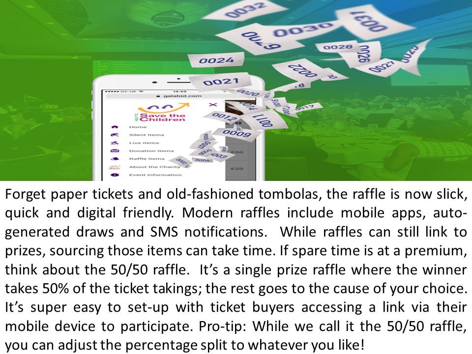 Forget paper tickets and old-fashioned tombolas, the raffle is now slick, quick and digital friendly.