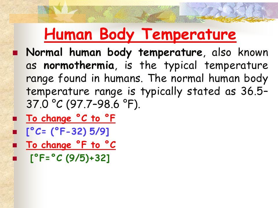 Normal temperature for human