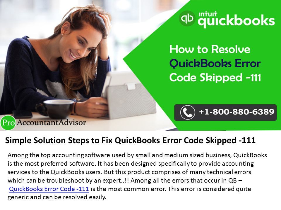 Simple solution steps to fix quickbooks error code skipped 111 among