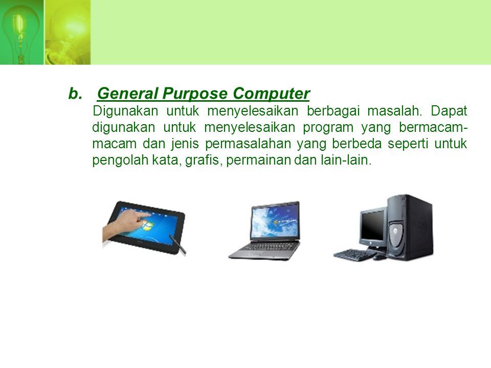 Purposes of computer