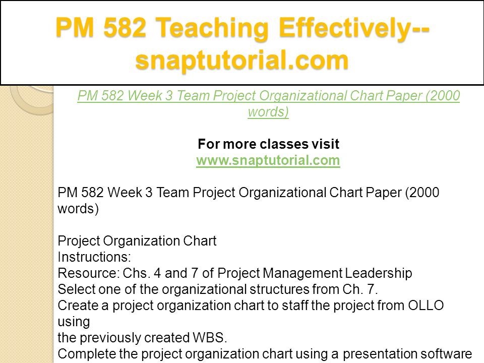 Visiting Teaching Organization Chart