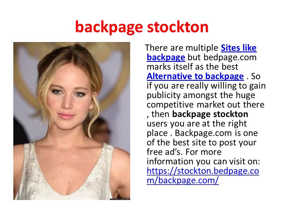 backpage stockton There are multiple Sites like backpage but