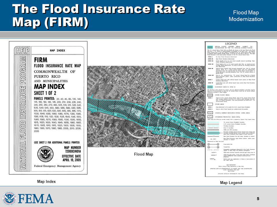 Flood Map Modernization 4 Floods caused $50 Billion in damages in the 1990’s; NFIP losses alone totaled $20 Billion in 2005