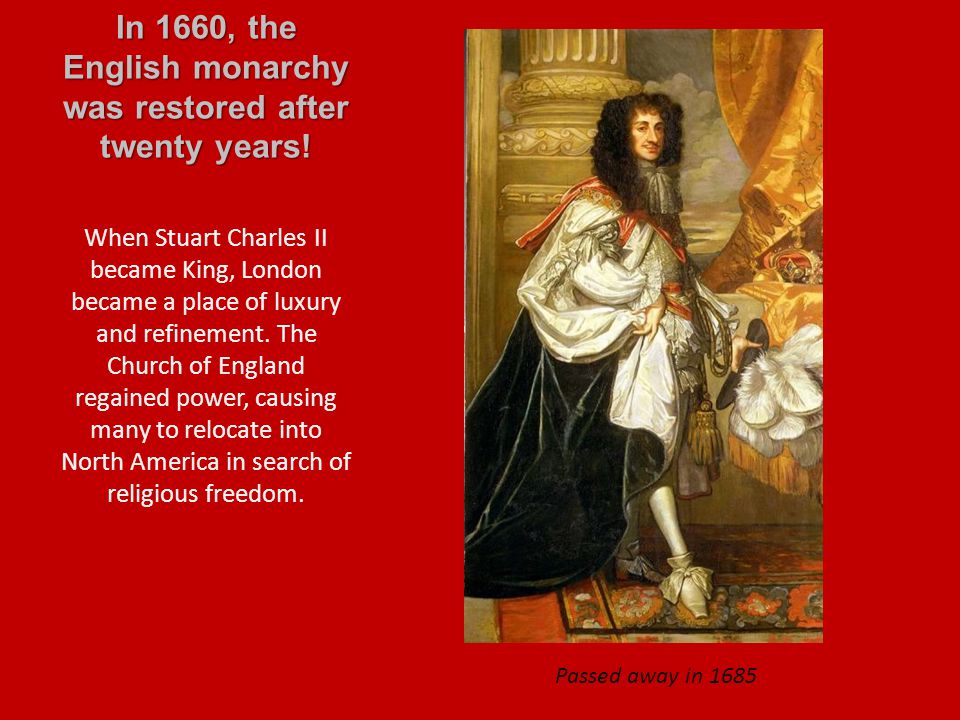 Restoration Kayla Alison Jesse Under The Rule Of King Charles I The Most Blamed Man For The Start Of The English Civil War 1642 In 1612 Ppt Download Restoration Kayla Alison Jesse Under The Rule Of King Charles I The Most Blamed Man For The Start Of The English Civil War 1642 In 1612 Ppt Download