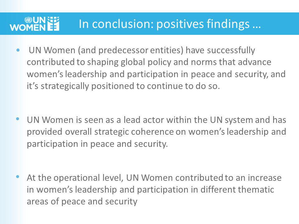 UN Women (and predecessor entities) have successfully contributed to shaping global policy and norms that advance women’s leadership and participation in peace and security, and it’s strategically positioned to continue to do so.